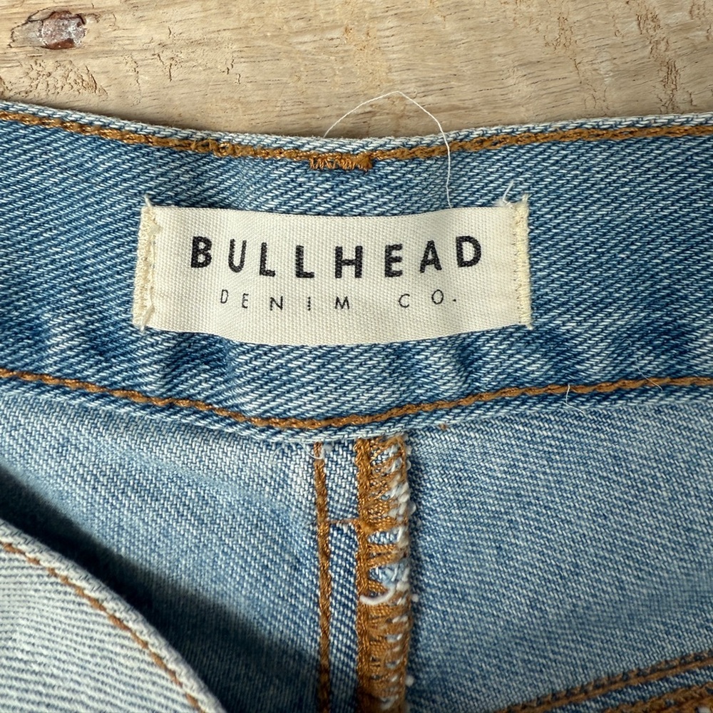 Bullhead Denim Co. Distressed High Rise Festival Denim Shorts | Size 26 - Picture 8 of 9